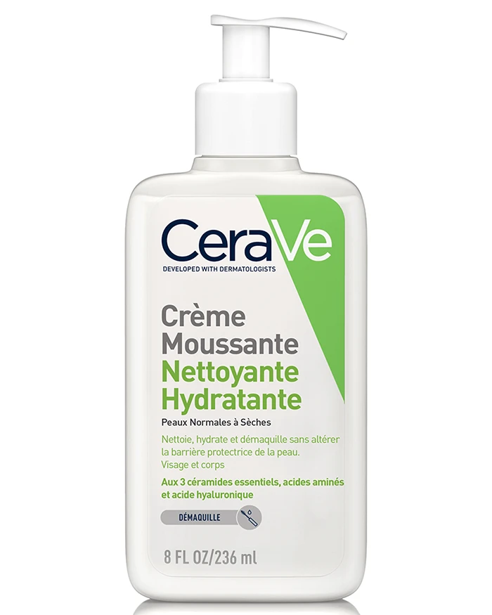 Crème nettoyante hydratante en mousse